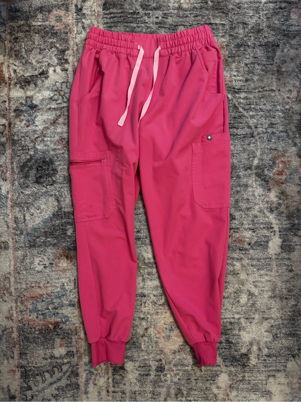 Figs Pink Cargo Jogger Scrub Pants